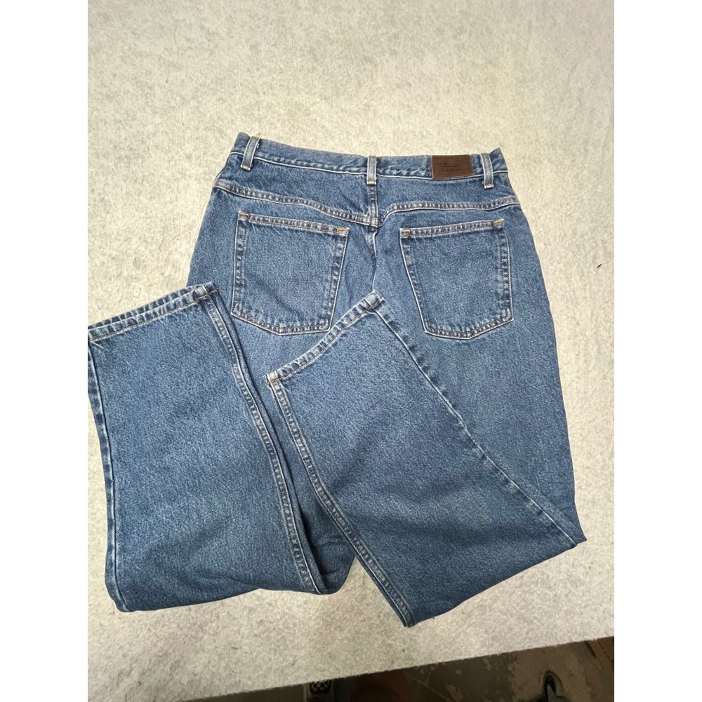 LL Bean Relaxed Fit Jeans Mens 30x29 Medium Wash Straight Leg Denim 100% Cotton